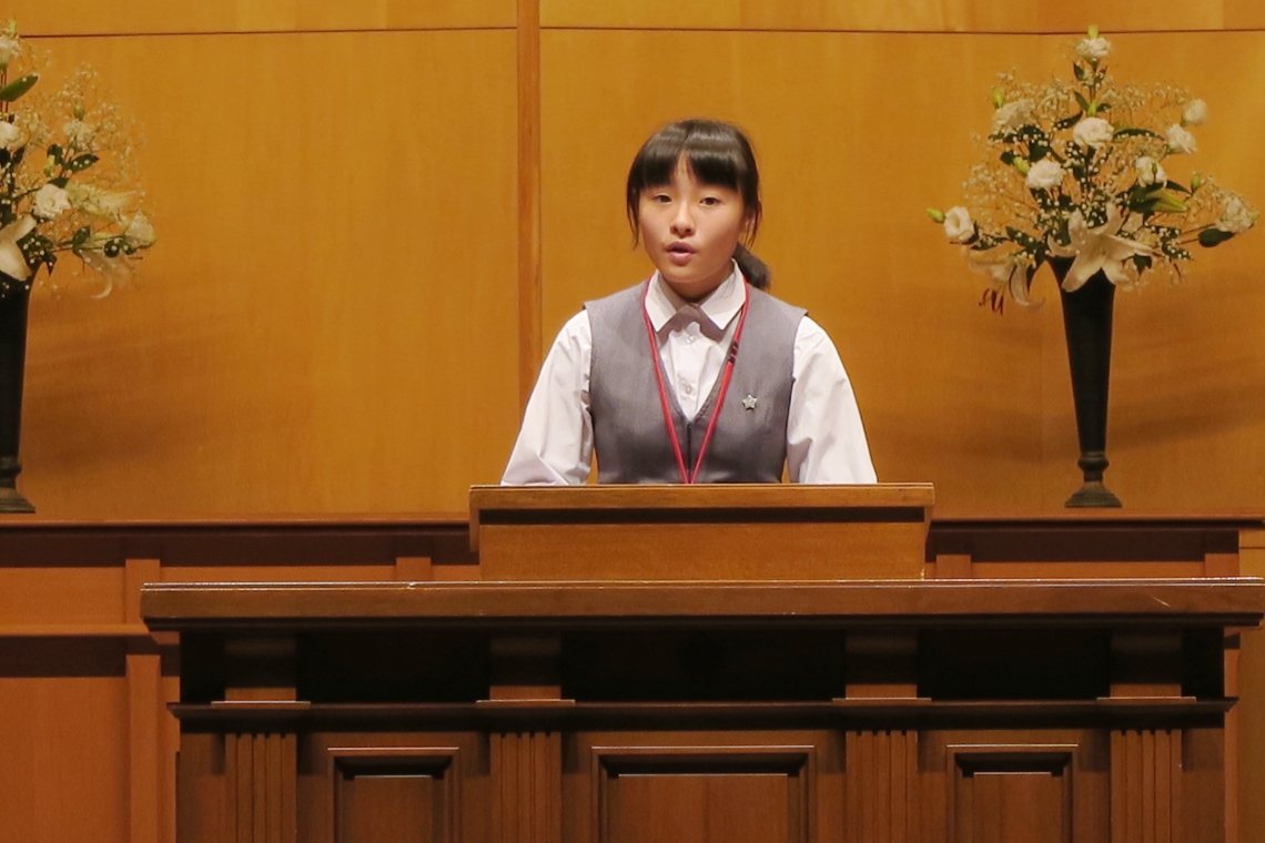 第61回 大阪府内女子中学生英語暗誦大会で 中学３年の生徒が優勝しましたの画像