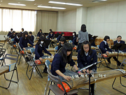 中学3年理科 琴実習