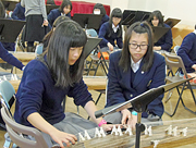 中学3年理科 琴実習